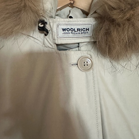 WOOLRICH ARCTIC PARKA RAMAR CLOTH WITH DETACHABLE FUR TRIM COL IGLOO WHITE SZ M - Picture 12 of 12